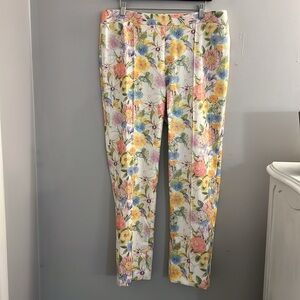 HILTON HOLLIS New York floral pants -Anthropologie NO TAGS